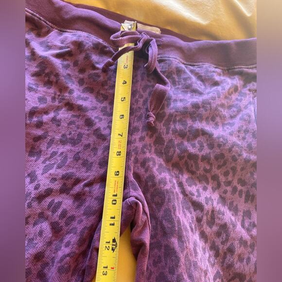 Current/Elliott Purple Cheetah 100% Cotton Jogger Sweats Y2K Size 2 Sm/Med - Picture 9 of 12